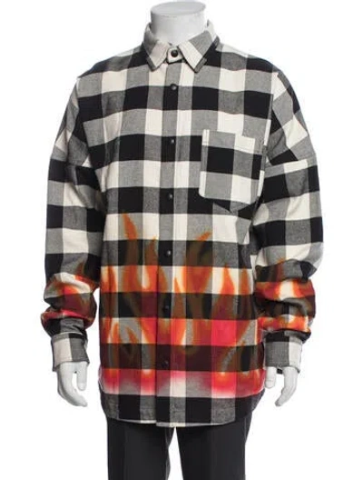 Pre-owned Palm Angels Plaid Print Jacket W/ Tags In Multicolor