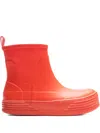 Palm Angels Platform Rubber Boots In Red