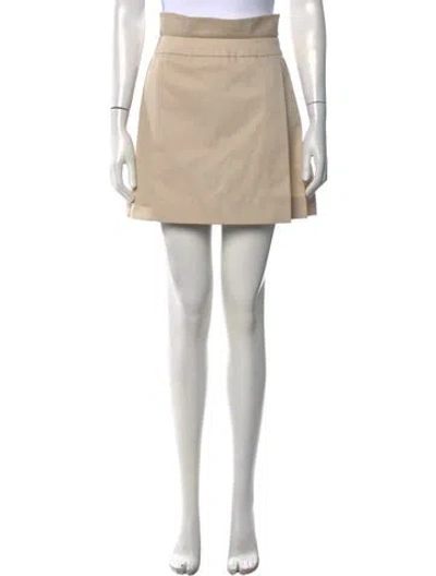 Pre-owned Palm Angels Pleated Accents Mini Skirt In Neutrals
