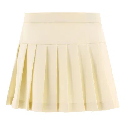 Pre-owned Palm Angels Pleated Track Skirt 'white' | Women's Size 42