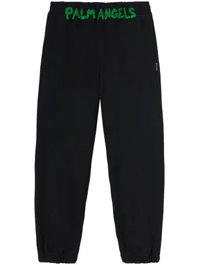 Palm Angels Logo-print Track Pants In Black Gree