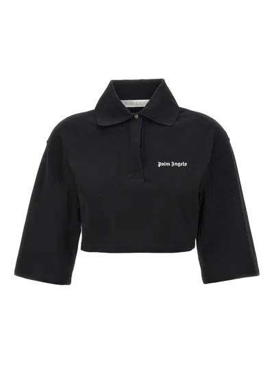 PALM ANGELS CROP POLO SHIRT
