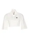 Palm Angels Polo Shirt With Monogram  Logo In White