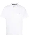 Palm Angels Cotton Polo With Hemline Slits And Ribbed Collar