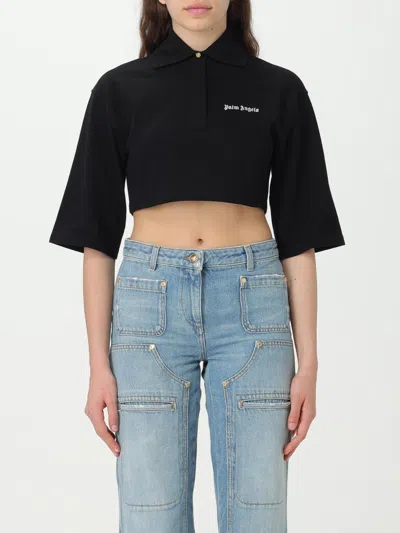 Palm Angels Polo Shirt With Classic Logo In Black