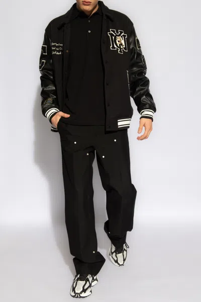 Palm Angels Polo Shirt With Logo In Black