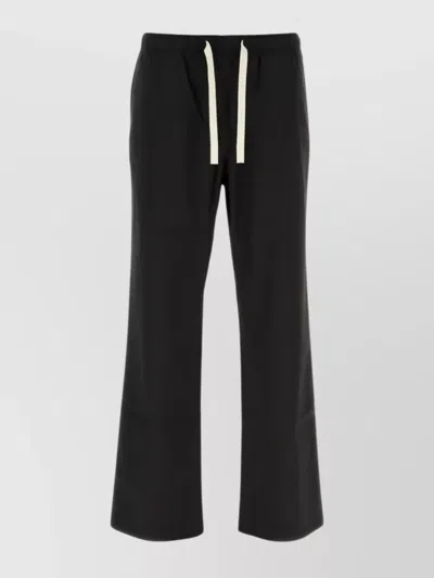 PALM ANGELS MONOGRAM-EMBROIDERED WIDE-LEG TROUSERS