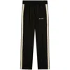 Palm Angels Anthracite Grey Linen Sports Trousers