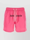 PALM ANGELS POLYESTER SWIM SHORTS WITH MULTIPLE POCKETS