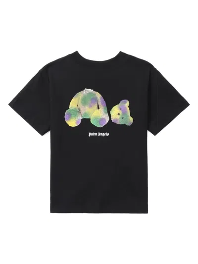 Palm Angels Kids' Pop Bear T-shirt In Black