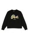 Palm Angels Pop Pa Bear-print Long-sleeved T-shirt In Black
