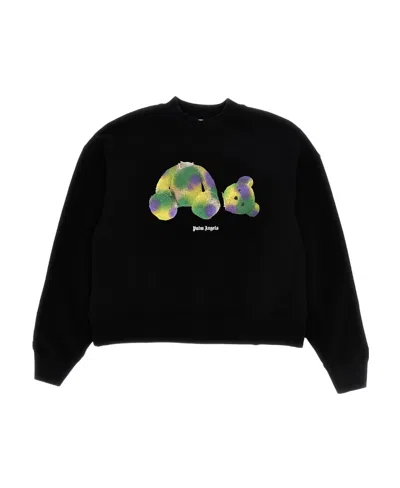 PALM ANGELS PALM ANGELS KIDS BEAR-PRINTED CREWNECK T-SHIRT
