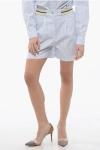 Palm Angels Poplin Cotton Striped Shorts