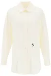 Palm Angels Shirt With Embroidered Logo In Neutral