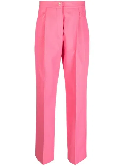 Palm Angels Miami Cotton Blend Suit Pants In Rosa