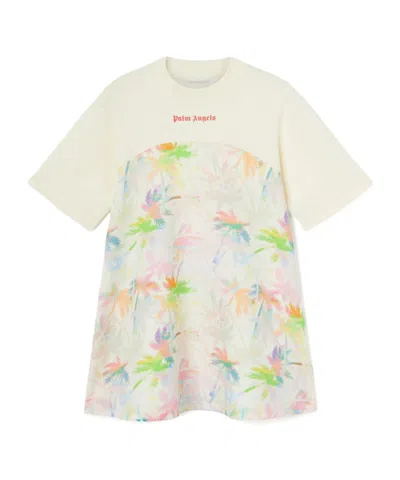 Palm Angels Print Dress In White