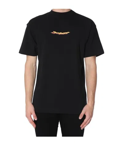 Palm Angels Print T-shirt In Black