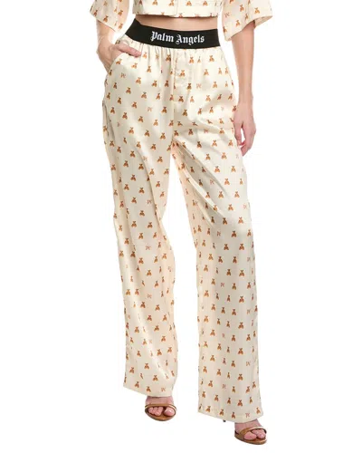 Palm Angels Printed Bear Pant In Metallic