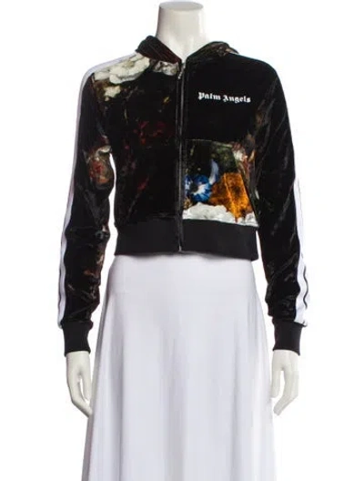 Pre-owned Palm Angels Printed Bomber Jacket In Black