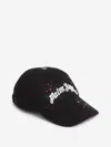 Palm Angels Printed Cap In Black