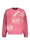 Palm Angels Paisley Logo-print Relaxed Sweatshirt In Pink