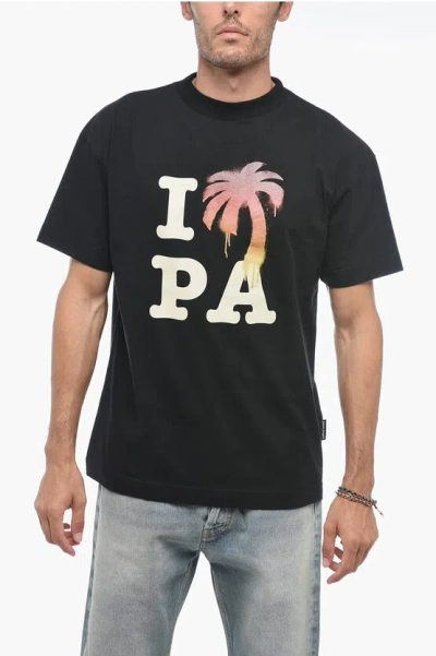 Palm Angels I Love Pa Tee In Black Red