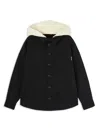 Palm Angels Printed Hooded Jacket In Black