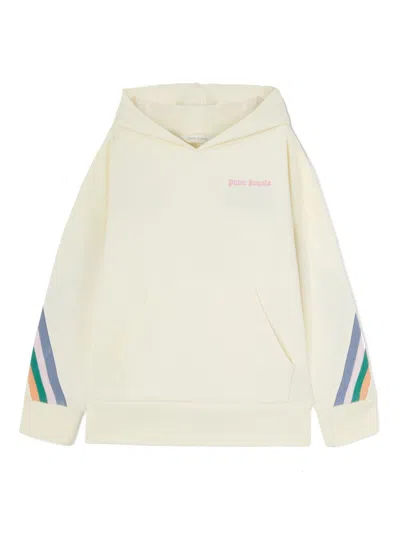 Palm Angels Kids' Printed Hoodie In Neutrals