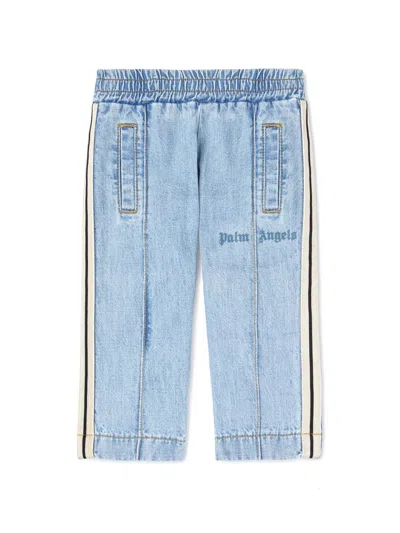 Palm Angels Babies' Printed Jeans In Blue