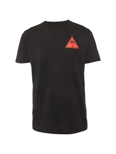 Pre-owned Palm Angels Printed Jersey T-shirt In Black