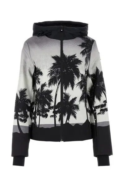 PALM ANGELS PRINTED POLYESTER PALM SKI JACKET