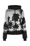 Palm Angels Black Printed Polyester Palm Ski Jacket