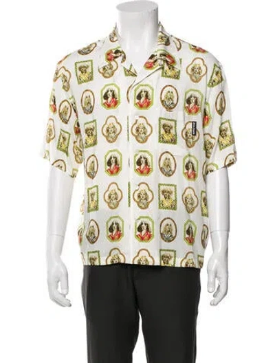 Pre-owned Palm Angels Printed Short Sleeve Shirt In Neutrals