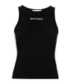 Palm Angels Printed Sleeveless Vest In Black