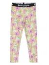 Palm Angels Printed Stretch-jersey Leggings In 绿色