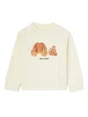 Palm Angels Teddy Bear-print Cotton Sweatshirt In Neutrals