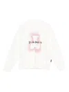 Palm Angels Spray Bear Sweatshirt In White