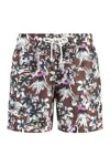 Palm Angels Hula Floral-motif Swim Shorts