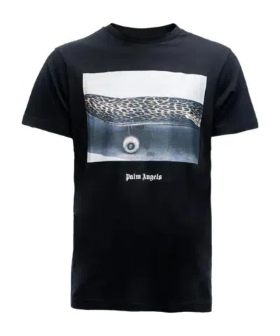 Palm Angels Printed T-shirt In Black