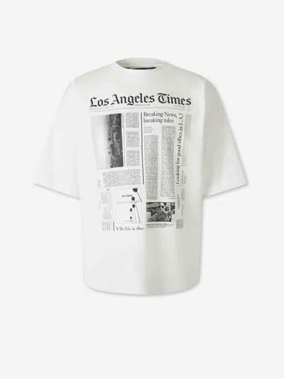 Palm Angels Paxlatimes News Over T-shirt In White