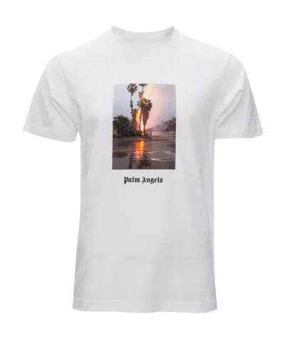 Palm Angels Printed T-shirt In White