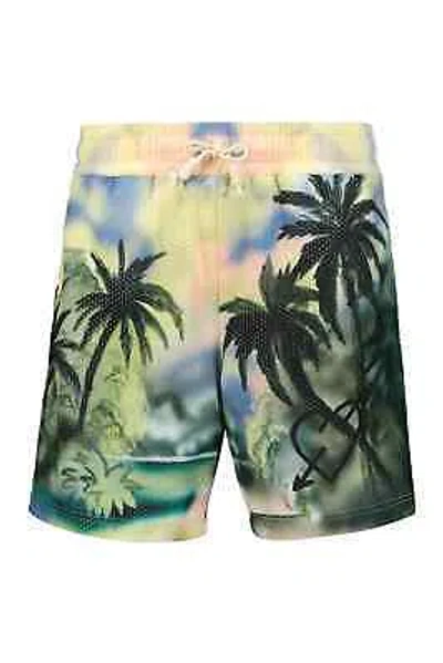 Pre-owned Palm Angels Printed Techno Fabric Bermuda-shorts S In Multicolor
