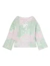 Palm Angels Printed Tie-dye Sweater In Pink