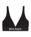 Palm Angels Logo Band Triangle Bra In Black
