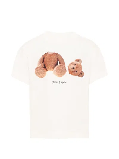 Palm Angels Kids' Printed T-shirt In White