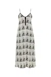 Palm Angels Viscose Mini Dress With Statement Print