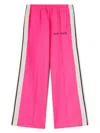 Palm Angels Printed Wide-leg Track Pants In 粉色