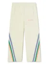 Palm Angels Printed Wide-leg Track Pants In Neutrals