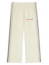Palm Angels Printed Wide-leg Track Pants In Neutrals