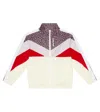 Palm Angels Printed Windbreaker Jacket In White White